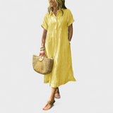 Camila - Vestido Camiseiro com Riscas