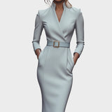 Soraia - Vestido Elegante com Cinto