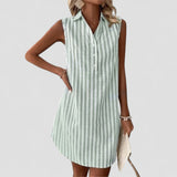 Rute – Camisa-Vestido Elegante às Riscas