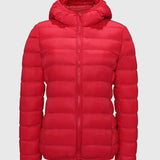Puffer Casaco Leve com Enchimento de Penas