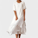Eloise | Elegante Vestido Longo de Algodão
