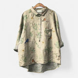 Petra ™ | Blusa floral de corte largo e elegante