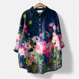 Petra ™ | Blusa floral de corte largo e elegante