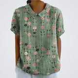 Lina | Blusa em Linho com Estampado Floral