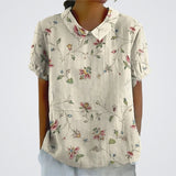 Lina | Blusa em Linho com Estampado Floral