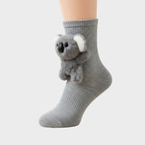 Meias com Peluche - Meias Macias com Animais