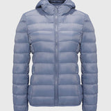 Puffer Casaco Leve com Enchimento de Penas