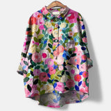 Petra ™ | Blusa floral de corte largo e elegante