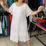 Aria | Vestido de renda de manga curta