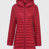 Puffer casaco com enchimento de Penas Leves