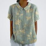 Lina | Blusa em Linho com Estampado Floral