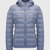 Puffer Casaco Leve com Enchimento de Penas