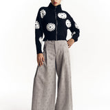 Cardigan Floral com Zíper