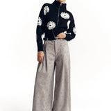 Cardigan Floral com Zíper