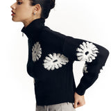 Cardigan Floral com Zíper