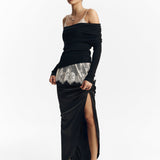 Sweater Feminina de Gola Caída (Off-The-Shoulder)