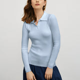 Sweater Polo de Malha Justo