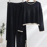 Conjunto de 2 Peças: Sweater em Tricô