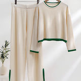 Conjunto de 2 Peças: Sweater em Tricô