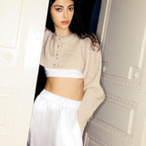 Cardigan Cropped Aconchegante com Botões