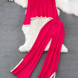 Conjunto de 2 Peças: Sweater em Tricô