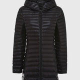 Puffer casaco com enchimento de Penas Leves