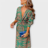 Oriana - Vestido Elegante com Mangas Longas