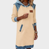 Fabiana - Vestido Estilo Casual com Capuz