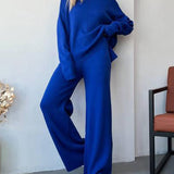 Conjunto de 2 Peças: Sweater Casual Largo e Calças Macias