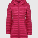 Puffer casaco com enchimento de Penas Leves