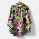 Petra ™ | Blusa floral de corte largo e elegante