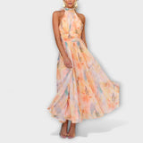 Mara - Vestido Maxi com Decote Halter