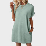 Mia - Vestido de Gola Redonda