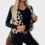 Clara - Colete Elegante com Estampa de Leopardo