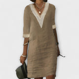 Elara - Vestido Feminino de Algodão e Linho