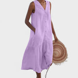 Lidia – Vestido de Verão com Decote em V