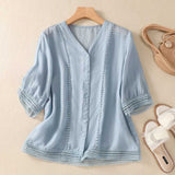 Laurinda | Blusa de Renda com Botões