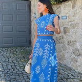 Alice – Conjunto Estampado de Top e Saia