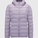Puffer Casaco Leve com Enchimento de Penas