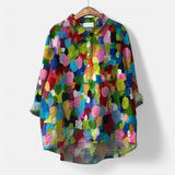 Petra ™ | Blusa floral de corte largo e elegante