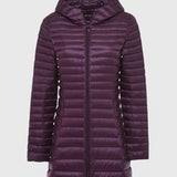 Puffer casaco com enchimento de Penas Leves
