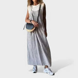 Eduarda - Vestido Longo às Riscas