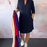 Odette - Vestido casual com decote em V