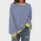Cláudia - Sweatshirt às Riscas