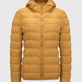 Puffer Casaco Leve com Enchimento de Penas
