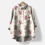 Petra ™ | Blusa floral de corte largo e elegante