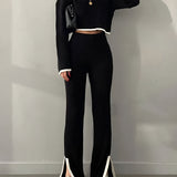 Conjunto de 2 Peças: Sweater em Tricô