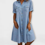 Conceição - Vestido Casual de Ganga