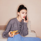 Cardigan Cropped Aconchegante com Botões