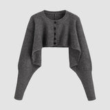 Cardigan Cropped Aconchegante com Botões